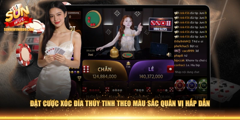 Đặt cược Xóc Đĩa Thủy Tinh theo màu sắc quân vị hấp dẫn